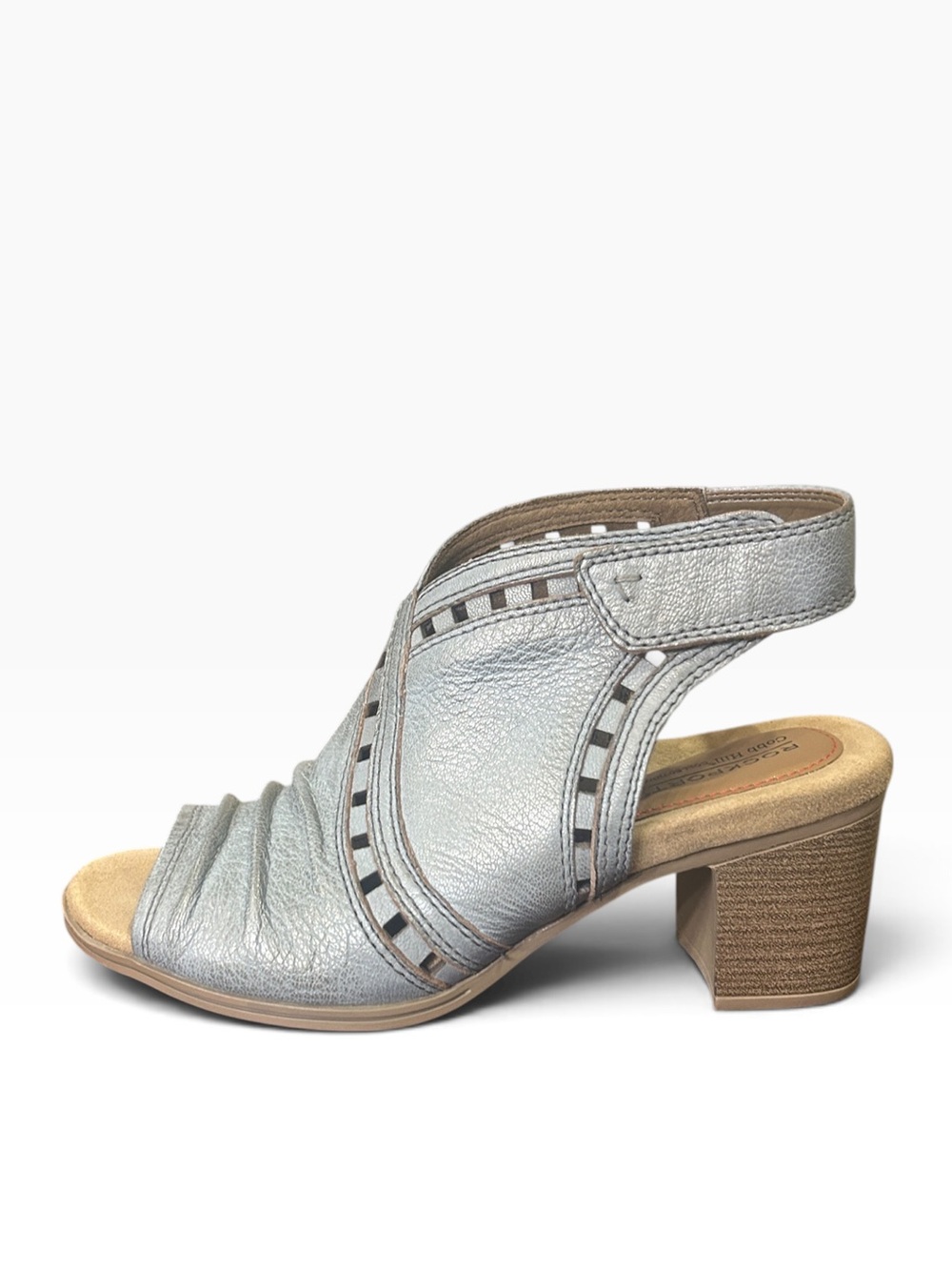 Rockport Cobb Hill Hattie Envelope Metallic Leather Slingback Sandal Size 8